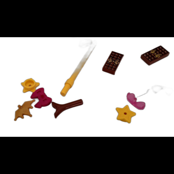 Lego Friends and Accessories Lot  20+ pieces/4 Friends/2 Pets/bows/crowns/candy - Picture 5 of 5